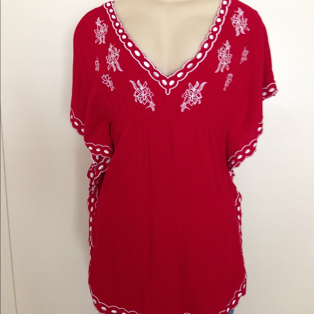 Forever 21 Women's Red Tunic Top Size S